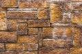 Asymmetric brick wall decoration background Royalty Free Stock Photo