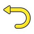 A well designed return arrow in modern style, easy to use