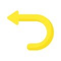 A well designed return arrow in modern style, easy to use
