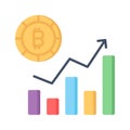 Well designed vector of hashrate, cryptocurrency related icon Royalty Free Stock Photo