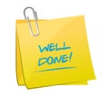 Well done post it illustration design