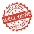 Well done stamp Royalty Free Stock Photo