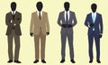Well-Dressed Businessmen With Silhouette Skin