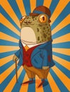 Well-dressed frog gentleman