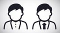 Well dressed man vector symbol