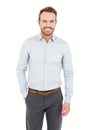 Well dressed young man smiling at camera Royalty Free Stock Photo