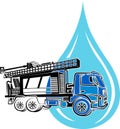 Well drilling truck logo