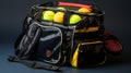 A well-equipped pickleball bag with gear