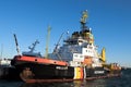 A well equipped ship of the German coast guard