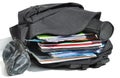 Well-filled schoolbag Royalty Free Stock Photo