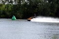 Well, Holland - 07/07/2018: Woman on the water enjoying speed