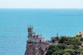 The well-known castle Swallow`s Nest near Yalta. Crimea Royalty Free Stock Photo