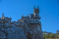 The well-known castle Swallow`s Nest near Yalta. Crimea Royalty Free Stock Photo