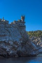 The well-known castle Swallow`s Nest near Yalta. Crimea Royalty Free Stock Photo