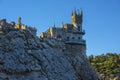 The well-known castle Swallow`s Nest near Yalta. Crimea Royalty Free Stock Photo