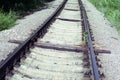 Well maintained railway track. Steel rails on concrete sleepers. sleepers are installed to distribute the load