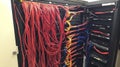 Well managed and clear designed Computer network server room with good cable management Royalty Free Stock Photo