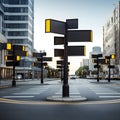 Well-marked crosswalks with signposts