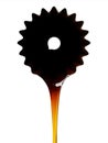Well-Oiled Cogwheel in Backlight 3d Illustration