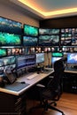 a well-organized digital workspace with multiple screens