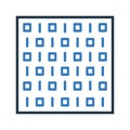 Binary, number, code, coding icon