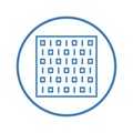 Binary, number, code, coding icon