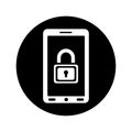 Lock, password, touch mobile, security icon