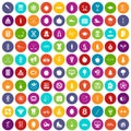 100 well person icons set color