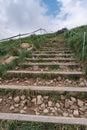 Well prepared stairs on a trail towards Tarnica