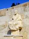 Ancient Greek Seated Philosopher Statue, Acropolis, Athens, Greece