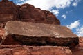 Dinosaur tracks, outside Moab, Utah, USA Royalty Free Stock Photo