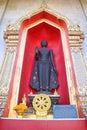 Standing Buddha Image at the Rear of Ordination Hall of Wat Benchamabophit The Marble Temple, Bangkok, Thailand