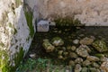 Well-preserved remains of the ritual Jewish bath for bathing - mikveh, in the ruins of the outer part of the palace of King Herod