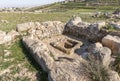 Well-preserved remains of the ritual Jewish bath for bathing - mikveh, in the ruins of the outer part of the palace of King Herod