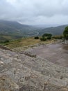 Well preserved ruins of an ancient Greek theater at Segesta in Sicily. Royalty Free Stock Photo