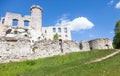 Well preserved ruins of an old castle in Poland Royalty Free Stock Photo