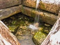 Well with pure spring water in a holy place. Royalty Free Stock Photo