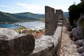 Ston, a small town on the Peninsula Peljesac is well-known for its fortress and for salt extraction from sea water, Croatia Royalty Free Stock Photo