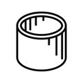 well rings concrete line icon vector illustration