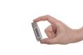 Well shaped hand hold an USB flash Royalty Free Stock Photo