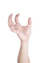 Well shaped male hand reaching for something