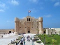 A well taken shot of the Citadel of Qaitbay in Alexandria Royalty Free Stock Photo