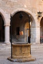 Well on the territory of the Almudaina Palace. Palma de Mallorca. Majorca. Spain Royalty Free Stock Photo