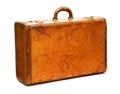 Well-Traveled Vintage Suitcase Royalty Free Stock Photo