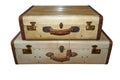 Well-traveled vintage suitcase Royalty Free Stock Photo