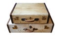 Well-traveled vintage suitcase Royalty Free Stock Photo