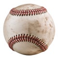 Well Used Baseball Ball Isolated on White Background Royalty Free Stock Photo