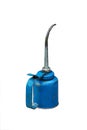 Well Used Blue Oil Can Royalty Free Stock Photo