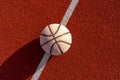 A well worn basketball ball. Healthy lifestyle and sport concepts