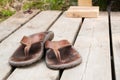 Well worn sandals Royalty Free Stock Photo